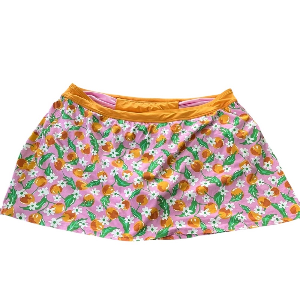 Lands’ End x Draper James Peaches and Floral Print Swim Skirt Size 20W